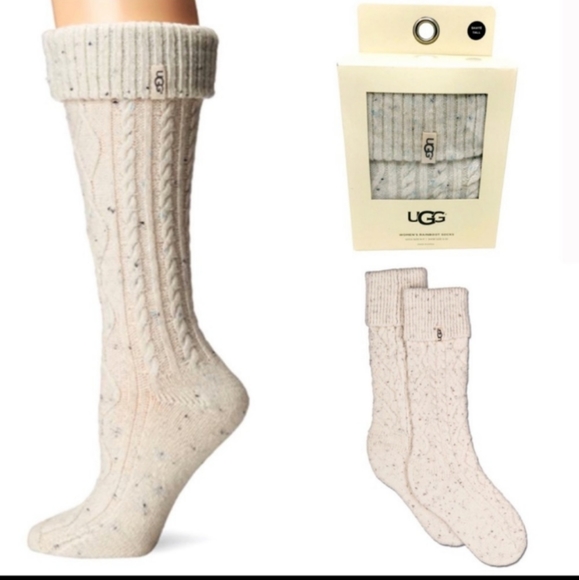 NWT UGG Cable Knit Boot Socks - Picture 7 of 10